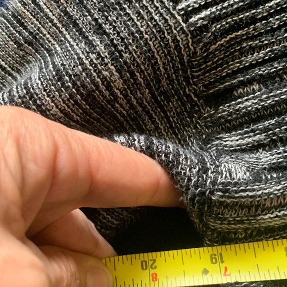 Ellen Tracy black & white knit long top blouse sweater tunic Large - Picture 6 of 15